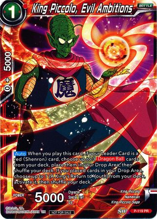 King Piccolo, Evil Ambitions (Power Booster) (P-119) [Promotion Cards] | Red Riot Games CA
