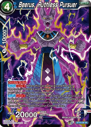 Beerus, Ruthless Pursuer (BT16-036) [Realm of the Gods] | Red Riot Games CA