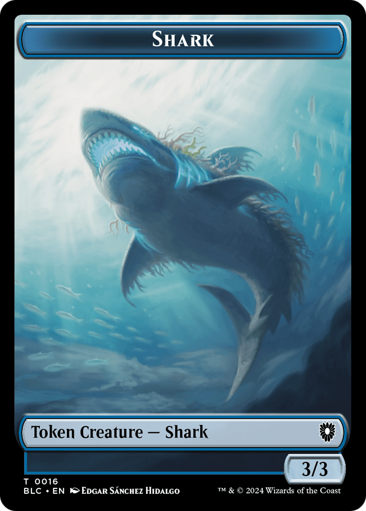 Elemental // Shark Double-Sided Token [Bloomburrow Commander Tokens] | Red Riot Games CA