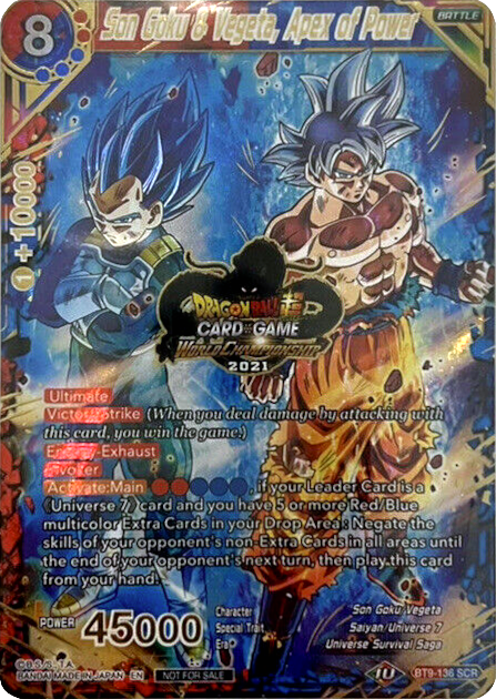 Son Goku & Vegeta, Apex of Power (World Championship 2021) (BT9-136) [Tournament Promotion Cards] | Red Riot Games CA
