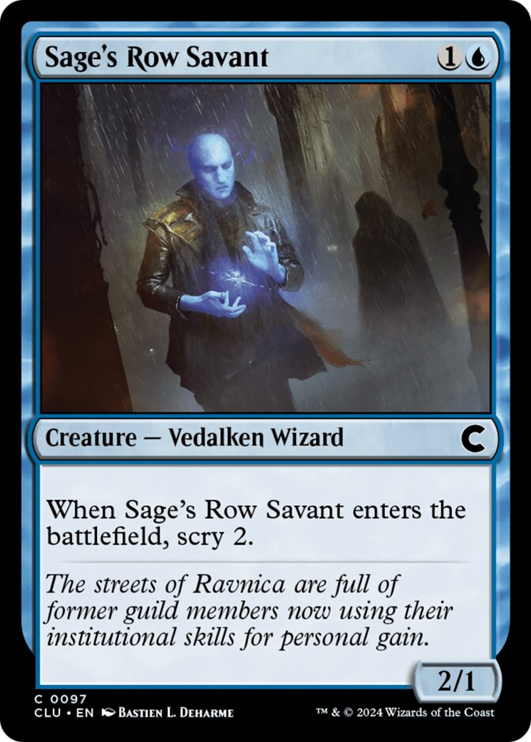 Sage's Row Savant [Ravnica: Clue Edition] | Red Riot Games CA