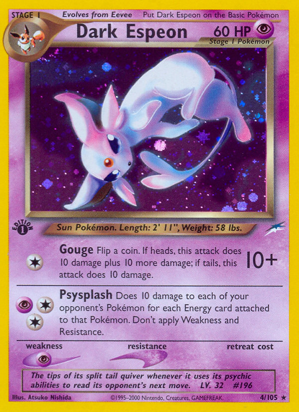 Dark Espeon (4/105) [Neo Destiny 1st Edition] | Red Riot Games CA