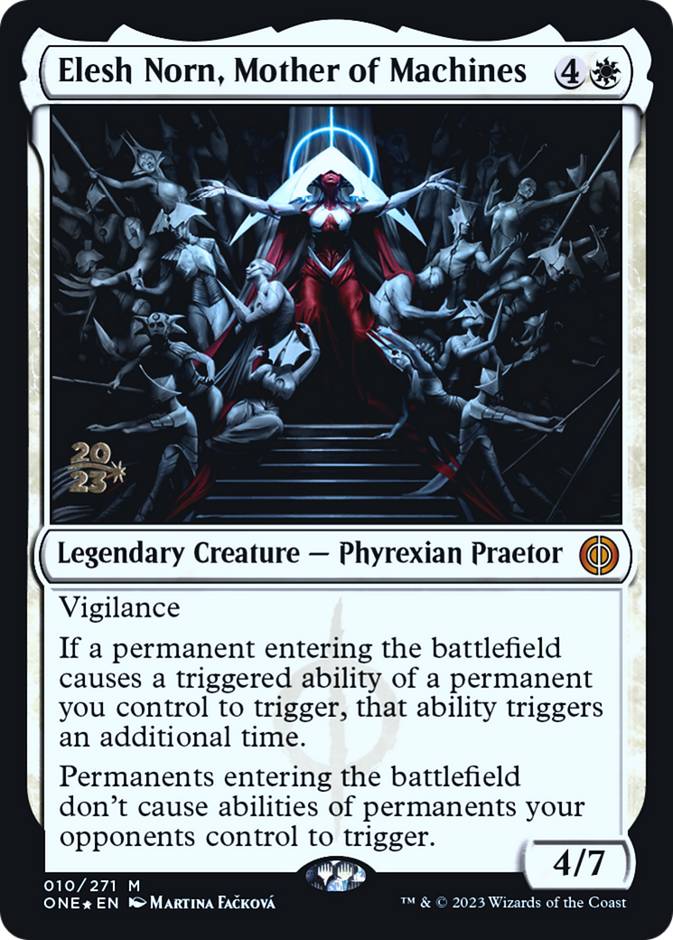 Elesh Norn, Mother of Machines [Phyrexia: All Will Be One Prerelease Promos] | Red Riot Games CA