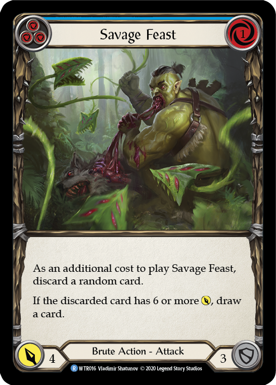 Savage Feast (Blue) [U-WTR016] (Welcome to Rathe Unlimited)  Unlimited Normal | Red Riot Games CA