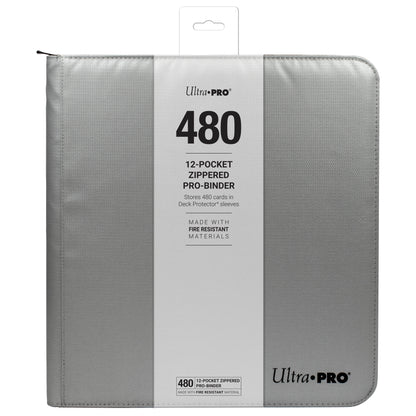 Ultra PRO: 12-Pocket Zippered PRO-Binder (Silver)