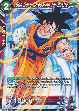 Son Goku, Preparing for Battle (EX07-01) [Magnificent Collection Fusion Hero] | Red Riot Games CA