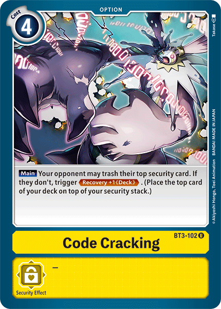 Code Cracking [BT3-102] [Release Special Booster Ver.1.5] | Red Riot Games CA