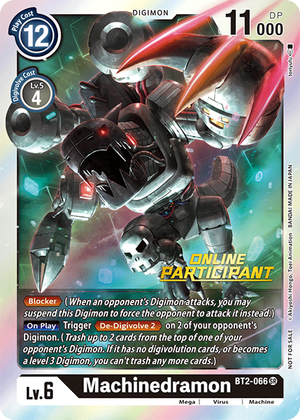 Machinedramon [BT2-066] (Online Participant) [Release Special Booster Ver.1.0 Promos] | Red Riot Games CA
