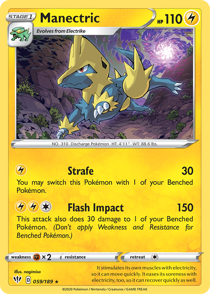 Manectric (059/189) [Sword & Shield: Darkness Ablaze] | Red Riot Games CA