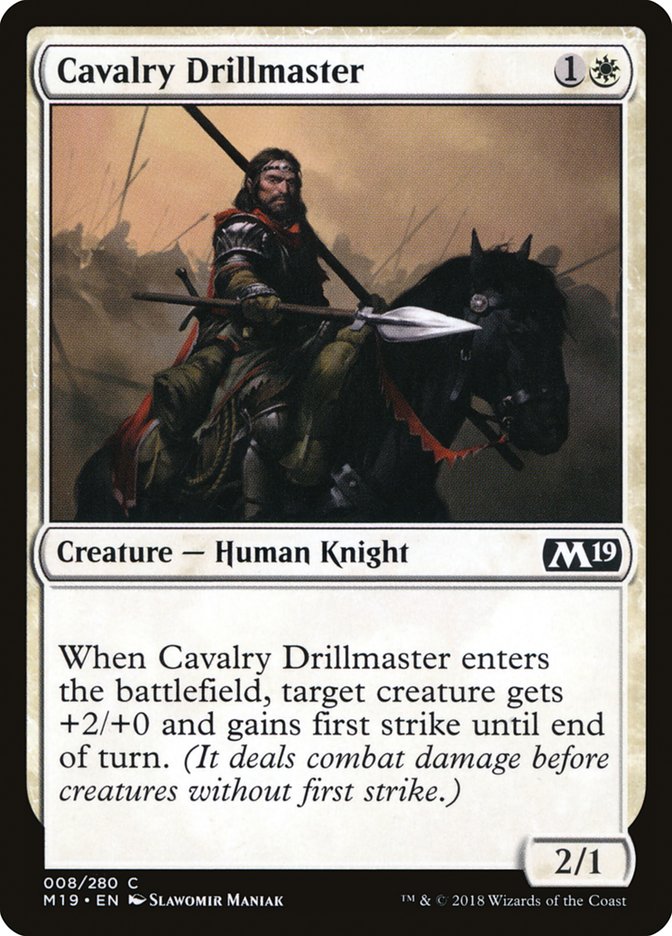 Cavalry Drillmaster [Core Set 2019] | Red Riot Games CA