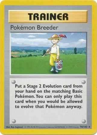 Pokemon Breeder (76/102) [Base Set Shadowless Unlimited] | Red Riot Games CA
