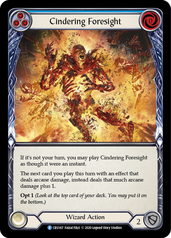 Cindering Foresight (Blue) [CRU167] (Crucible of War)  1st Edition Rainbow Foil | Red Riot Games CA