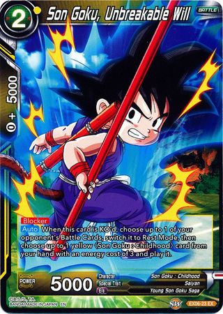 Son Goku, Unbreakable Will (EX06-23) [Special Anniversary Set] | Red Riot Games CA