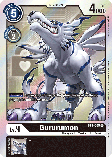Gururumon [BT3-065] (Buy-A-Box Promo) [Release Special Booster Ver.1.5 Promos] | Red Riot Games CA