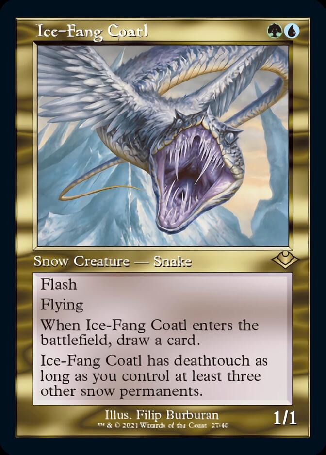 Ice-Fang Coatl (Retro Foil Etched) [Modern Horizons 2] | Red Riot Games CA