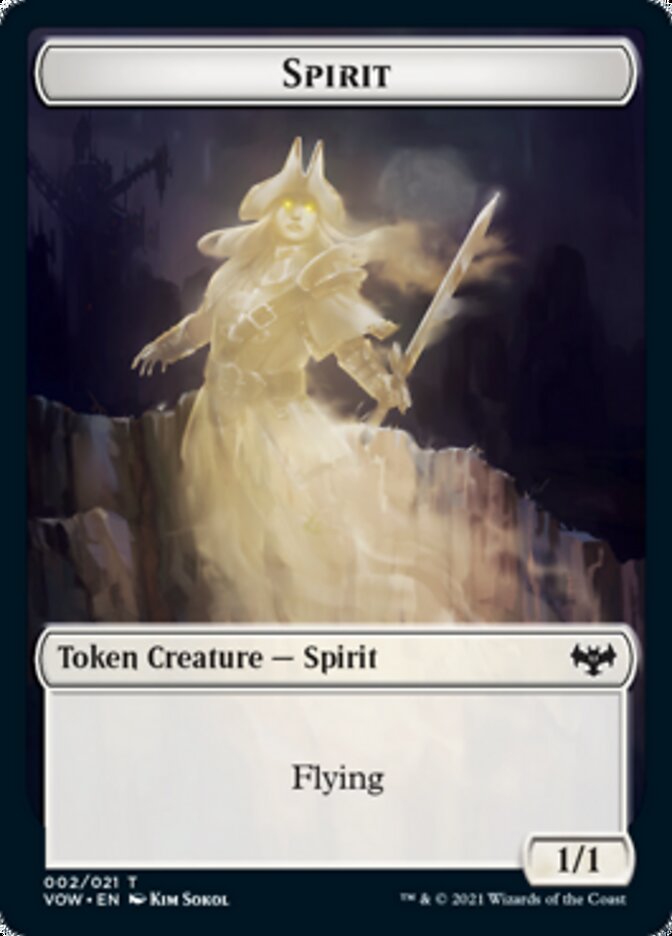 Insect // Spirit (002) Double-Sided Token [Innistrad: Crimson Vow Tokens] | Red Riot Games CA
