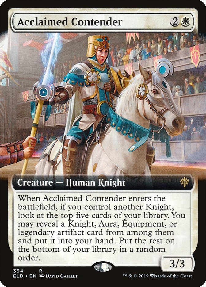 Acclaimed Contender (Extended Art) [Throne of Eldraine] | Red Riot Games CA
