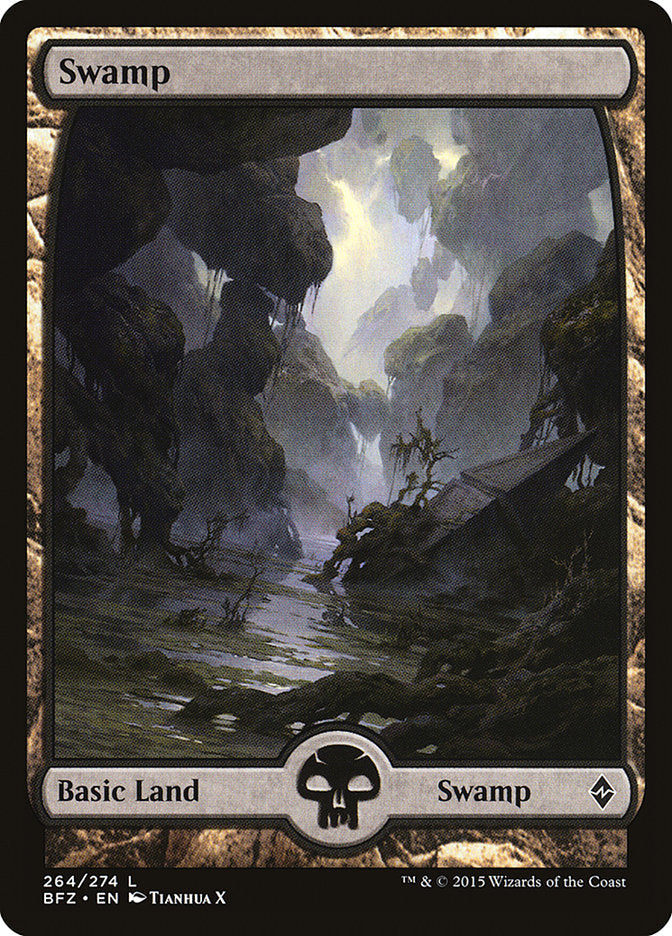 Swamp (264) (Full Art) [Battle for Zendikar] | Red Riot Games CA