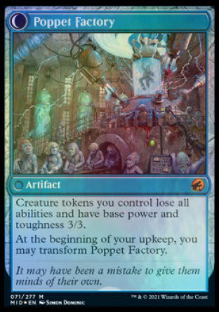 Poppet Stitcher // Poppet Factory [Innistrad: Midnight Hunt Prerelease Promos] | Red Riot Games CA