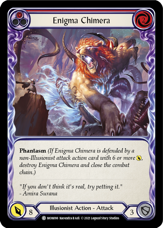 Enigma Chimera (Red) [MON098-RF] (Monarch)  1st Edition Rainbow Foil | Red Riot Games CA