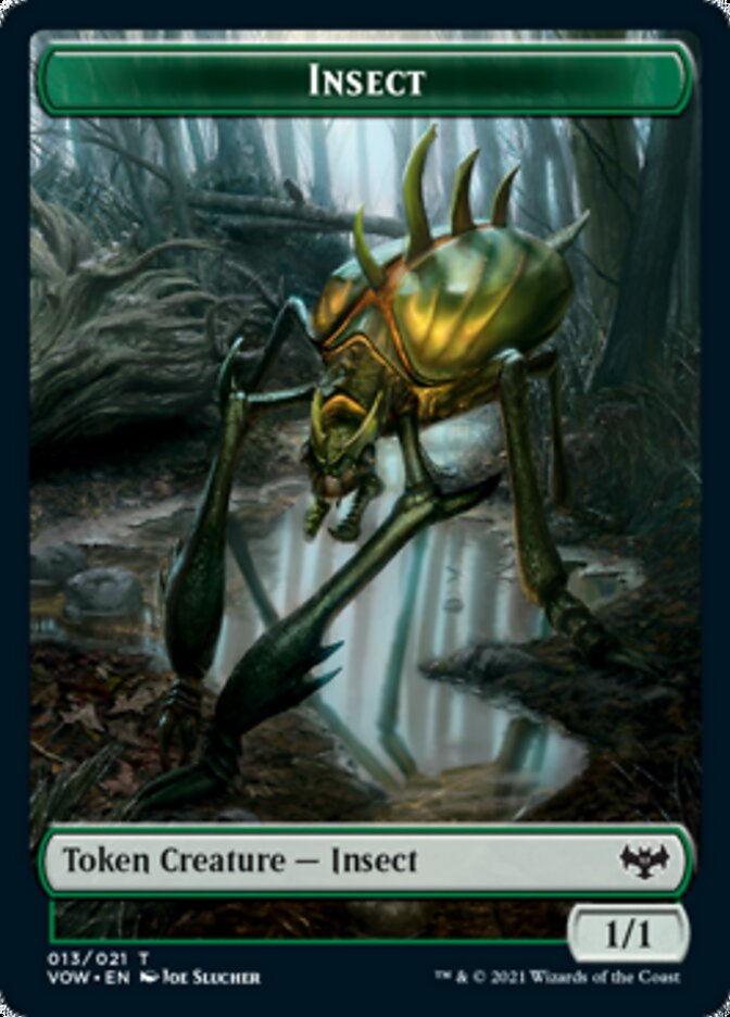 Insect // Spirit Cleric Double-Sided Token [Innistrad: Crimson Vow Tokens] | Red Riot Games CA