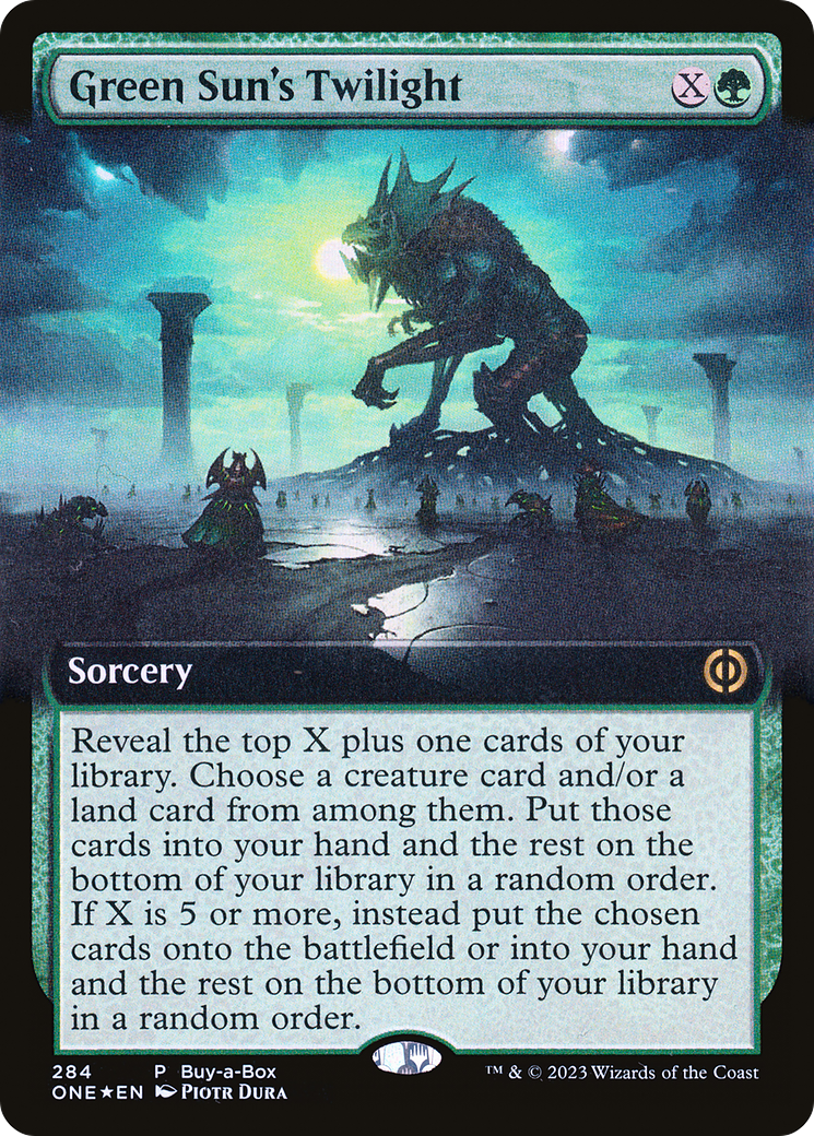 Green Sun's Twilight (Buy-A-Box) (Extended Art) [Phyrexia: All Will Be One] | Red Riot Games CA