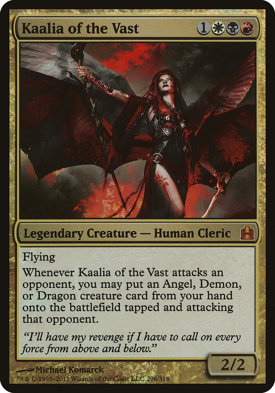 Kaalia of the Vast (Oversized) [Commander 2011 Oversized] | Red Riot Games CA