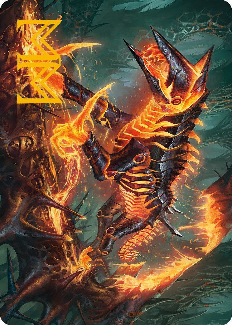 Kuldotha Cackler Art Card (Gold-Stamped Signature) [Phyrexia: All Will Be One Art Series] | Red Riot Games CA