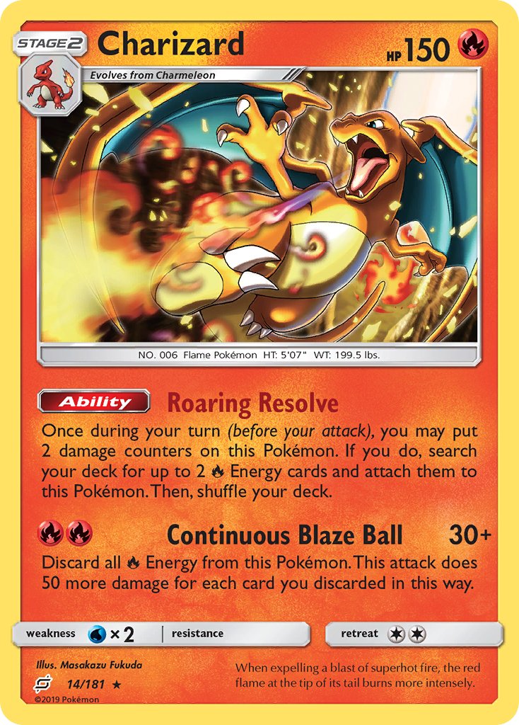 Charizard (14/181) (Theme Deck Exclusive) [Sun & Moon: Team Up] | Red Riot Games CA