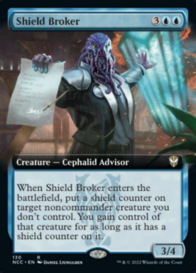 Shield Broker (Extended Art) [Streets of New Capenna Commander] | Red Riot Games CA