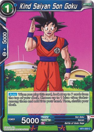 Kind Saiyan Son Goku (BT1-033) [Galactic Battle] | Red Riot Games CA