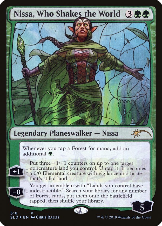 Nissa, Who Shakes the World (Stained Glass) [Secret Lair Drop Promos] | Red Riot Games CA