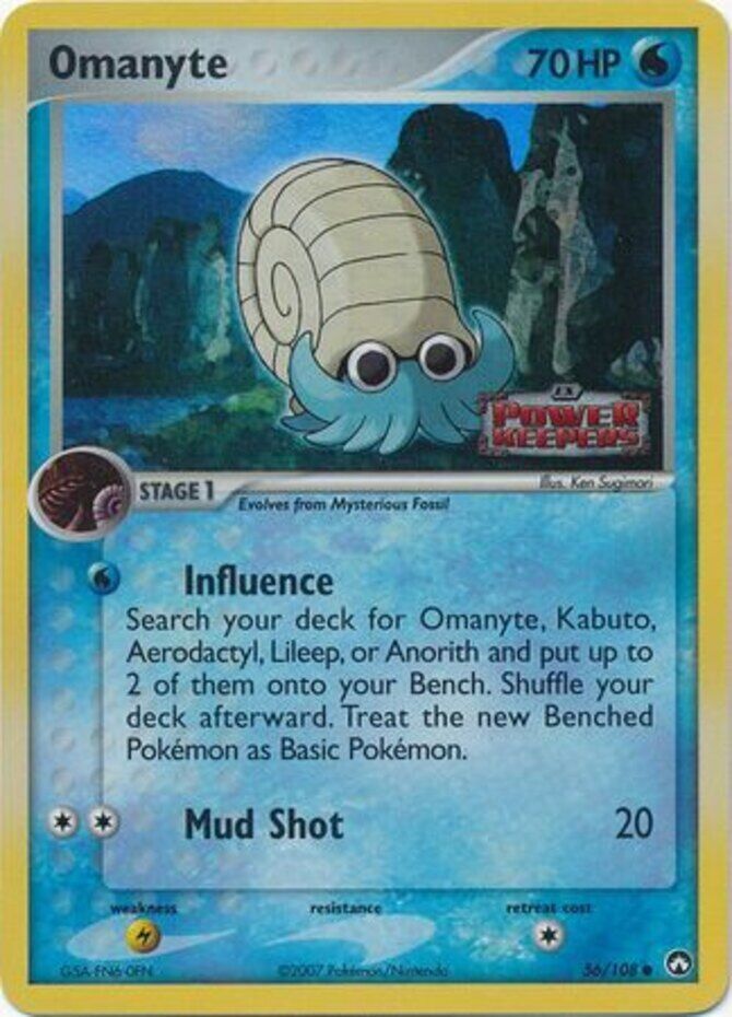 Omanyte (56/108) (Stamped) [EX: Power Keepers] | Red Riot Games CA