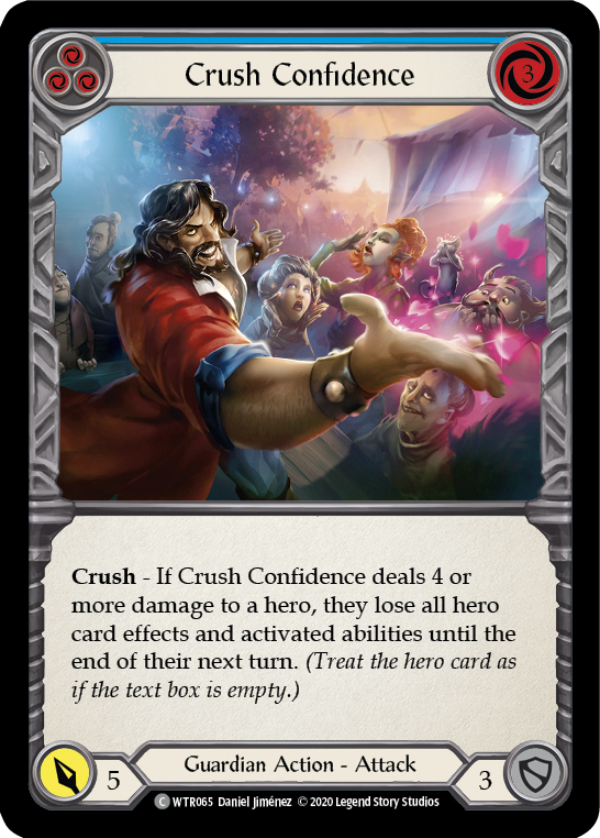 Crush Confidence (Blue) [U-WTR065] (Welcome to Rathe Unlimited)  Unlimited Rainbow Foil | Red Riot Games CA