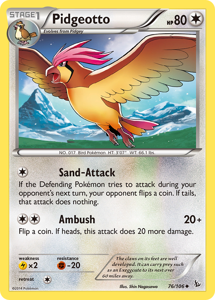 Pidgeotto (76/106) [XY: Flashfire] | Red Riot Games CA