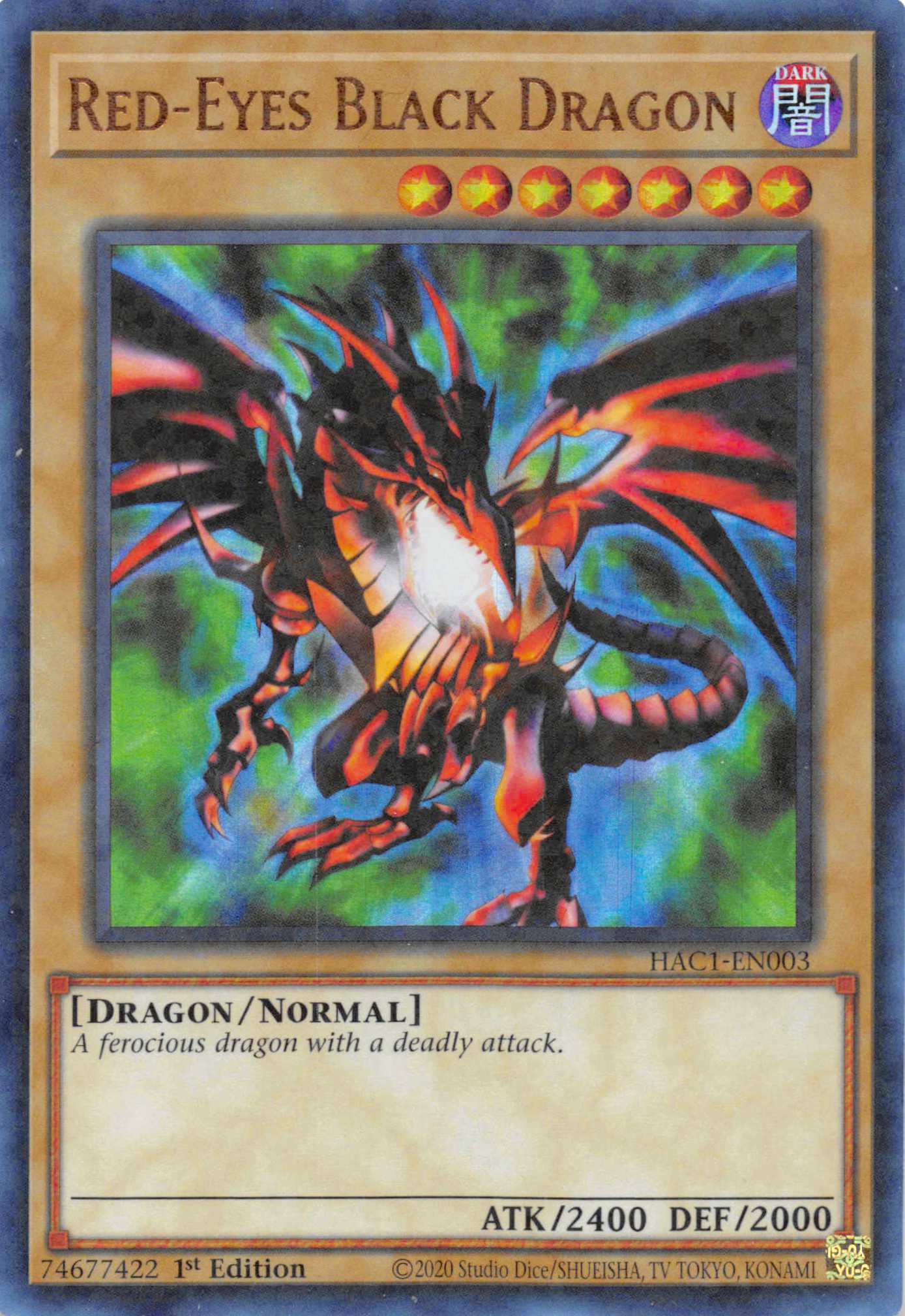 Red-Eyes Black Dragon (Duel Terminal) [HAC1-EN003] Parallel Rare | Red Riot Games CA