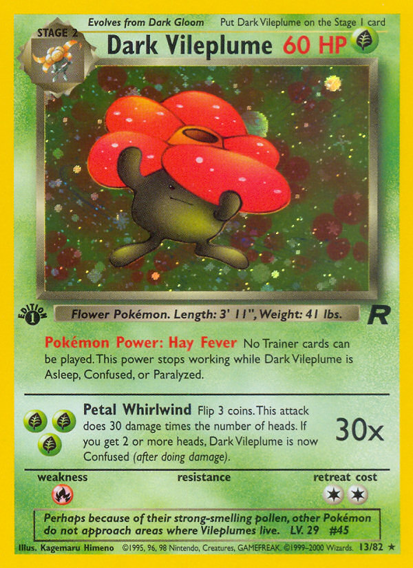 Dark Vileplume (13/82) [Team Rocket 1st Edition] | Red Riot Games CA