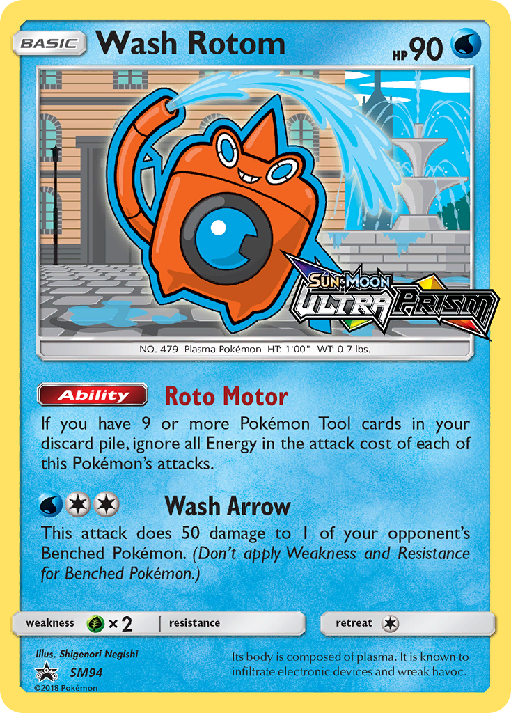 Wash Rotom (SM94) [Sun & Moon: Black Star Promos] | Red Riot Games CA