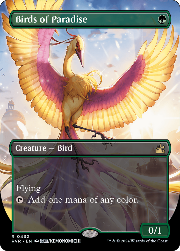 Birds of Paradise (Anime Borderless) [Ravnica Remastered] | Red Riot Games CA