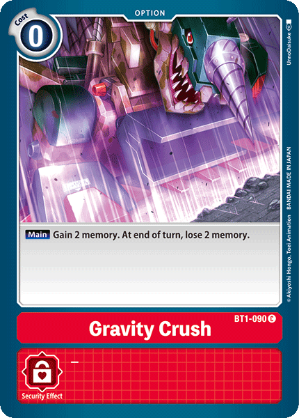 Gravity Crush [BT1-090] [Release Special Booster Ver.1.0] | Red Riot Games CA