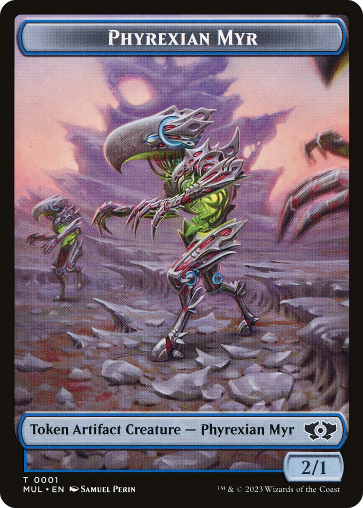 Phyrexian Myr // Dinosaur Double-Sided Token [March of the Machine Tokens] | Red Riot Games CA