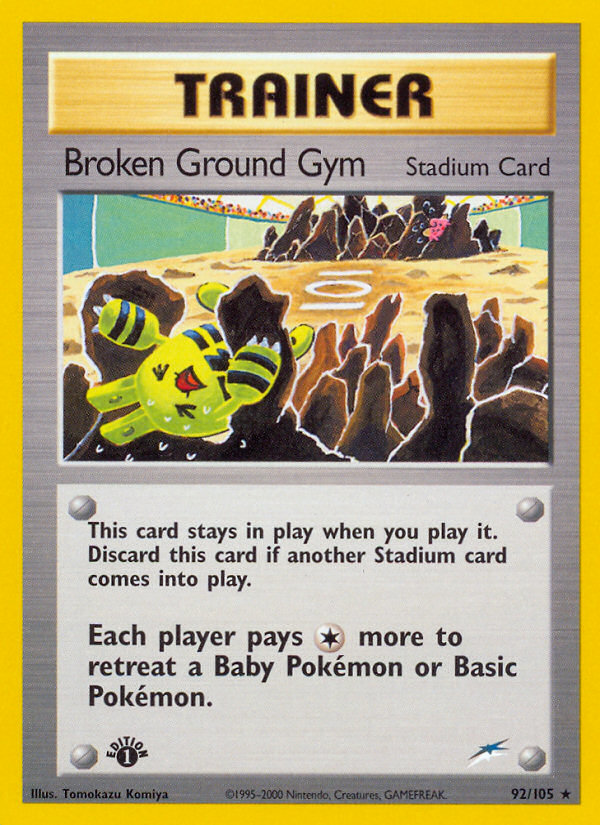 Broken Ground Gym (92/105) [Neo Destiny 1st Edition] | Red Riot Games CA