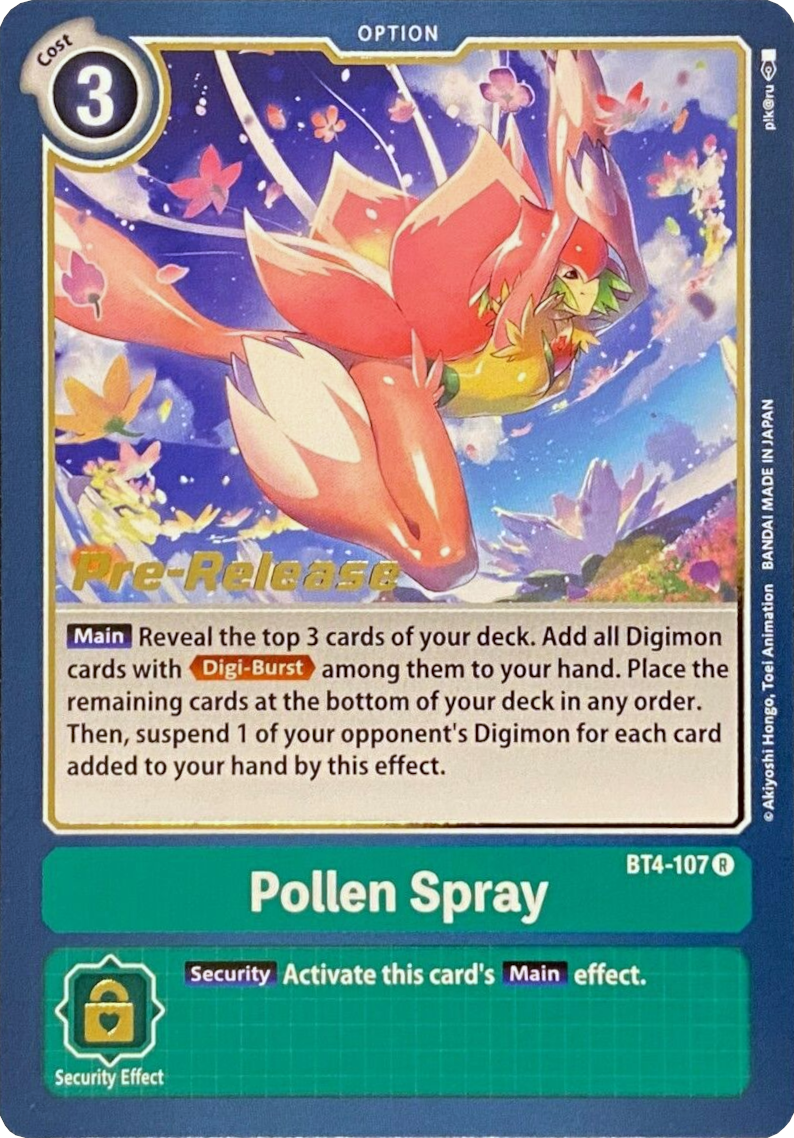 Pollen Spray [BT4-107] [Great Legend Pre-Release Promos] | Red Riot Games CA
