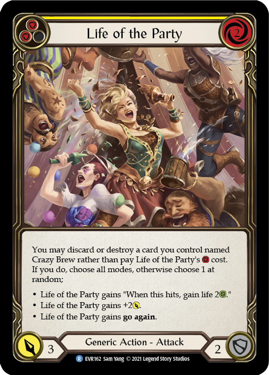 Life of the Party (Yellow) [EVR162] (Everfest)  1st Edition Rainbow Foil | Red Riot Games CA