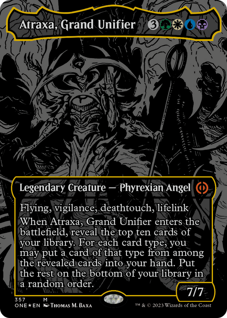 Atraxa, Grand Unifier (Oil Slick Raised Foil) [Phyrexia: All Will Be One] | Red Riot Games CA
