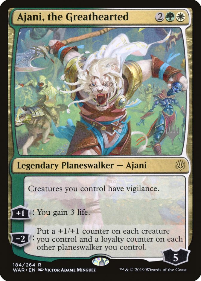 Ajani, the Greathearted (Promo Pack) [War of the Spark Promos] | Red Riot Games CA