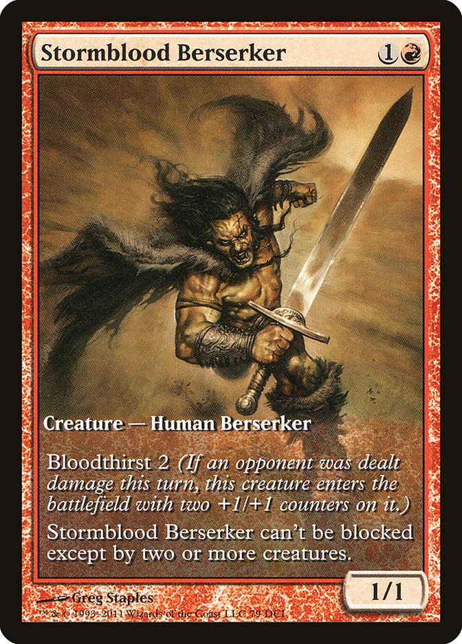 Stormblood Berserker (Extended Art) [Magic 2012 Promos] | Red Riot Games CA
