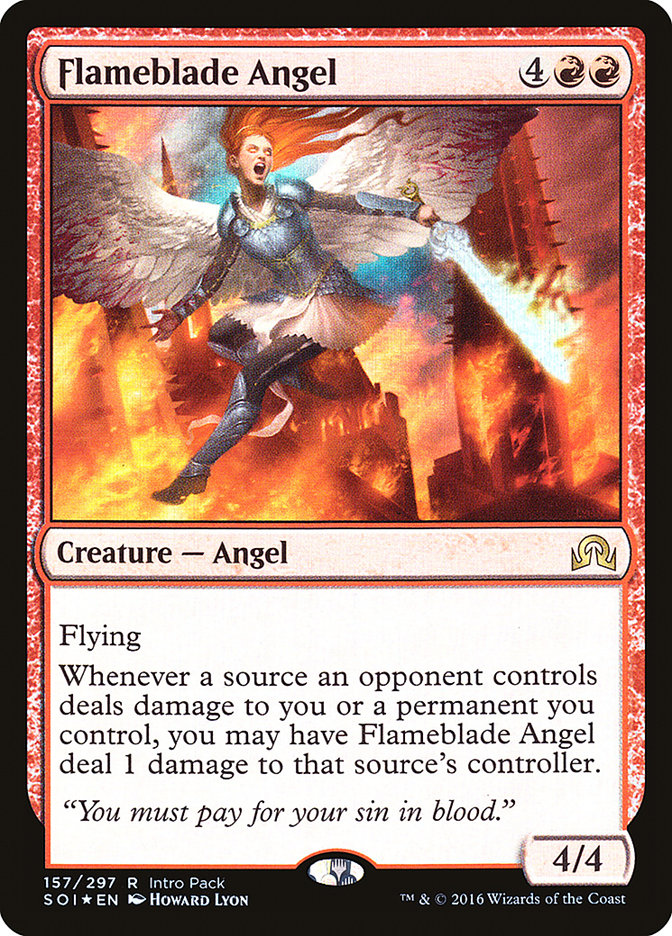 Flameblade Angel (Intro Pack) [Shadows over Innistrad Promos] | Red Riot Games CA