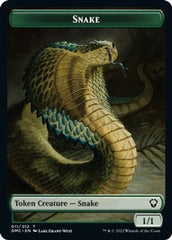 Snake // Hydra Double-Sided Token [Dominaria United Commander Tokens] | Red Riot Games CA