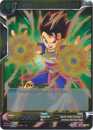 Cabba, Brimming with Spirit (BT7-082_PR) [Assault of the Saiyans Prerelease Promos] | Red Riot Games CA